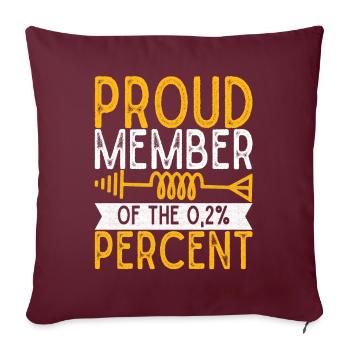 Radio amateur Opérateur radio amateur - Housse de coussin décorative 45 x 45 cm - bordeaux - Devant