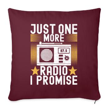 Radio amateur Opérateur radio amateur - Housse de coussin décorative 45 x 45 cm - bordeaux - Devant