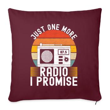 Radio amateur Opérateur radio amateur - Housse de coussin décorative 45 x 45 cm - bordeaux - Devant