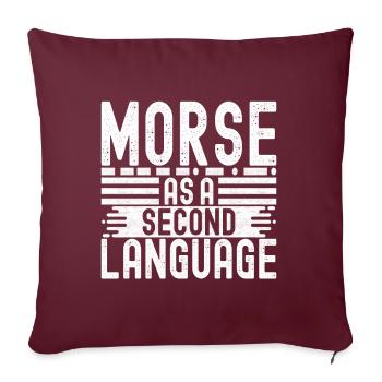 Radio amateur Opérateur radio amateur - Housse de coussin décorative 45 x 45 cm - bordeaux - Devant