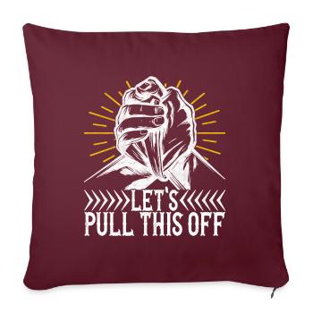 Bras de fer Bras de fer - Housse de coussin décorative 45 x 45 cm - bordeaux - Devant