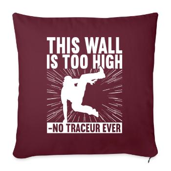 Parkour Freerunning - Housse de coussin décorative 45 x 45 cm - bordeaux - Devant