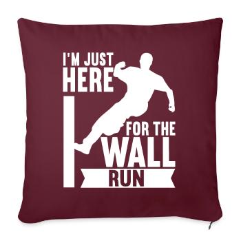Parkour Freerunning - Housse de coussin décorative 45 x 45 cm - bordeaux - Devant