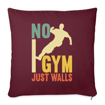 Parkour Freerunning - Housse de coussin décorative 45 x 45 cm - bordeaux - Devant