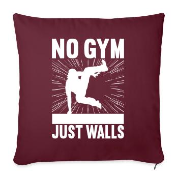 Parkour Freerunning - Housse de coussin décorative 45 x 45 cm - bordeaux - Devant