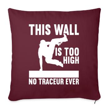 Parkour Freerunning - Housse de coussin décorative 45 x 45 cm - bordeaux - Devant