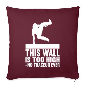 Parkour Freerunning - Housse de coussin décorative 45 x 45 cm - bordeaux - Devant