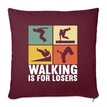 Parkour Freerunning - Housse de coussin décorative 45 x 45 cm - bordeaux - Devant