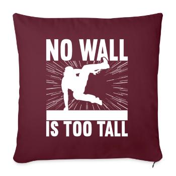 Parkour Freerunning - Housse de coussin décorative 45 x 45 cm - bordeaux - Devant