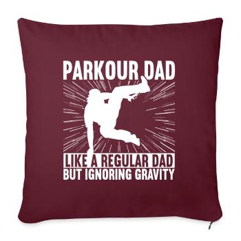 Parkour Freerunning - Housse de coussin décorative 45 x 45 cm - bordeaux - Devant