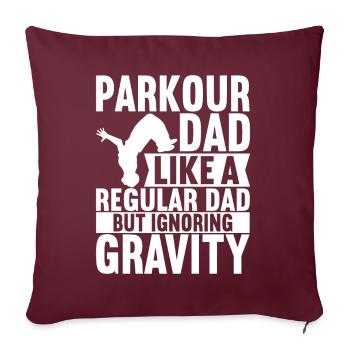Parkour Freerunning - Housse de coussin décorative 45 x 45 cm - bordeaux - Devant