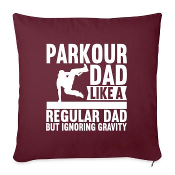 Parkour Freerunning - Housse de coussin décorative 45 x 45 cm - bordeaux - Devant