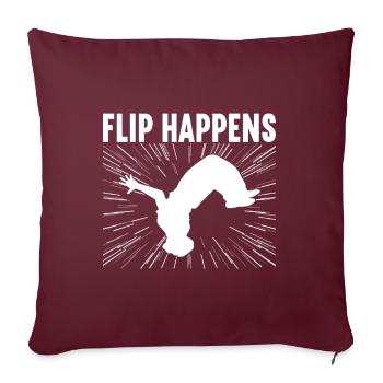 Parkour Freerunning - Housse de coussin décorative 45 x 45 cm - bordeaux - Devant