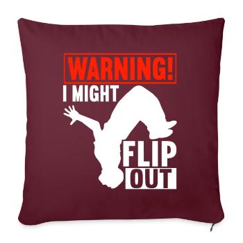 Parkour Freerunning - Housse de coussin décorative 45 x 45 cm - bordeaux - Devant