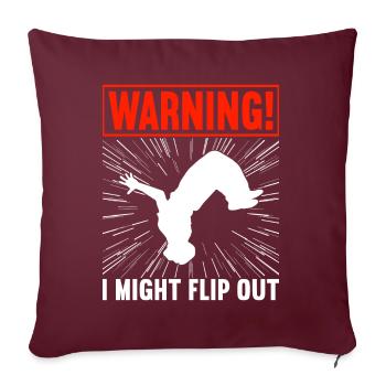 Parkour Freerunning - Housse de coussin décorative 45 x 45 cm - bordeaux - Devant