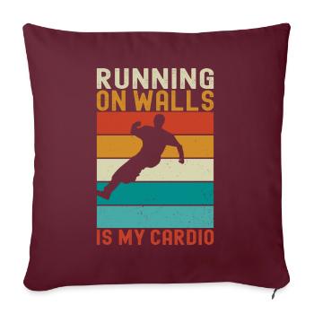 Parkour Freerunning - Housse de coussin décorative 45 x 45 cm - bordeaux - Devant