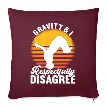 Parkour Freerunning - Housse de coussin décorative 45 x 45 cm - bordeaux - Devant