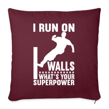 Parkour Freerunning - Housse de coussin décorative 45 x 45 cm - bordeaux - Devant