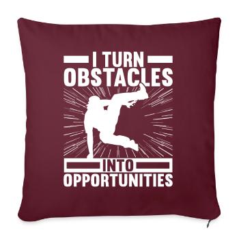 Parkour Freerunning - Housse de coussin décorative 45 x 45 cm - bordeaux - Devant