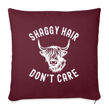 Vache des Highlands Hochlandkuh - Housse de coussin décorative 45 x 45 cm - bordeaux - Devant