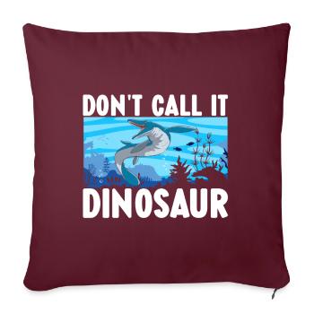 Mosasaurus Dinosaurier - Sofakissenbezug 45 x 45 cm - Burgunderrot - Vorne