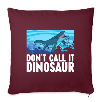 Mosasaurus Dinosaurier - Sofakissenbezug 45 x 45 cm - Burgunderrot - Vorne