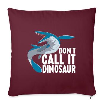 Mosasaurus Dinosaurier - Sofakissenbezug 45 x 45 cm - Burgunderrot - Vorne