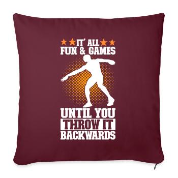 Lanceur de disque Lancer de disque - Housse de coussin décorative 45 x 45 cm - bordeaux - Devant