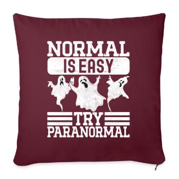Enquêteur paranormal Chasse aux fantômes - Housse de coussin décorative 45 x 45 cm - bordeaux - Devant
