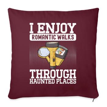 Enquêteur paranormal Chasse aux fantômes - Housse de coussin décorative 45 x 45 cm - bordeaux - Devant