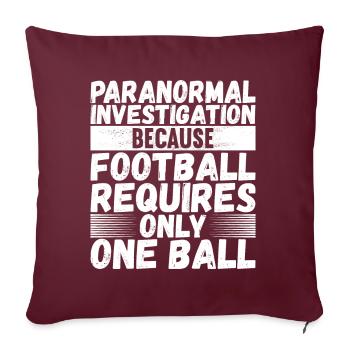 Enquêteur paranormal Chasse aux fantômes - Housse de coussin décorative 45 x 45 cm - bordeaux - Devant