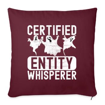 Enquêteur paranormal Chasse aux fantômes - Housse de coussin décorative 45 x 45 cm - bordeaux - Devant
