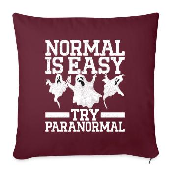 Enquêteur paranormal Chasse aux fantômes - Housse de coussin décorative 45 x 45 cm - bordeaux - Devant