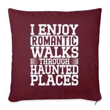 Enquêteur paranormal Chasse aux fantômes - Housse de coussin décorative 45 x 45 cm - bordeaux - Devant