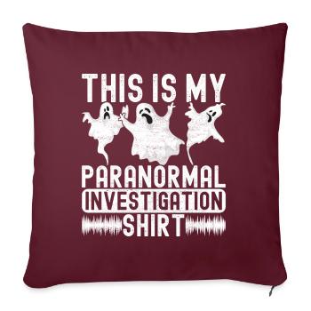 Enquêteur paranormal Chasse aux fantômes - Housse de coussin décorative 45 x 45 cm - bordeaux - Devant