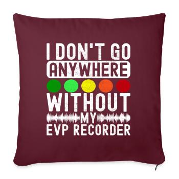 Enquêteur paranormal Chasse aux fantômes - Housse de coussin décorative 45 x 45 cm - bordeaux - Devant