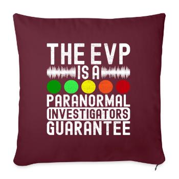 Enquêteur paranormal Chasse aux fantômes - Housse de coussin décorative 45 x 45 cm - bordeaux - Devant