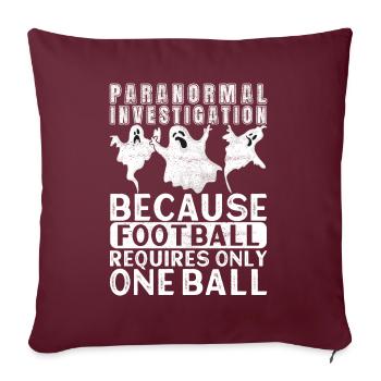 Enquêteur paranormal Chasse aux fantômes - Housse de coussin décorative 45 x 45 cm - bordeaux - Devant