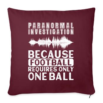 Enquêteur paranormal Chasse aux fantômes - Housse de coussin décorative 45 x 45 cm - bordeaux - Devant