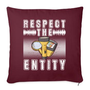 Enquêteur paranormal Chasse aux fantômes - Housse de coussin décorative 45 x 45 cm - bordeaux - Devant