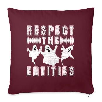 Enquêteur paranormal Chasse aux fantômes - Housse de coussin décorative 45 x 45 cm - bordeaux - Devant
