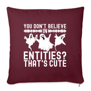 Enquêteur paranormal Chasse aux fantômes - Housse de coussin décorative 45 x 45 cm - bordeaux - Devant