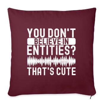 Enquêteur paranormal Chasse aux fantômes - Housse de coussin décorative 45 x 45 cm - bordeaux - Devant