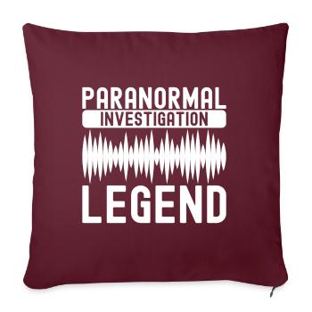 Enquêteur paranormal Chasse aux fantômes - Housse de coussin décorative 45 x 45 cm - bordeaux - Devant