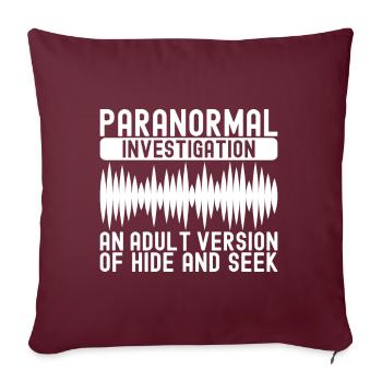 Enquêteur paranormal Chasse aux fantômes - Housse de coussin décorative 45 x 45 cm - bordeaux - Devant