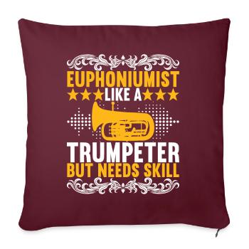 Euphonium Euphoniumspieler - Sofakissenbezug 45 x 45 cm - Burgunderrot - Vorne