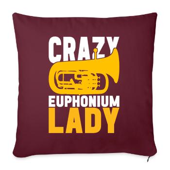 Euphonium Euphoniumspieler - Sofakissenbezug 45 x 45 cm - Burgunderrot - Vorne