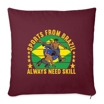 Capoeira Capoeirista - Housse de coussin décorative 45 x 45 cm - bordeaux - Devant