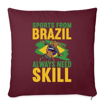 Capoeira Capoeirista - Housse de coussin décorative 45 x 45 cm - bordeaux - Devant
