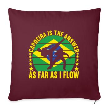 Capoeira Capoeirista - Housse de coussin décorative 45 x 45 cm - bordeaux - Devant
